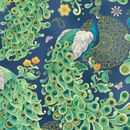 Oasis Fabrics Imperial Garden Peacocks Blue/Metallic OA604151