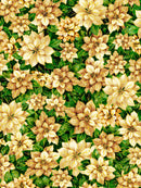 Packed Poinsettia Ecru 596242 - sewjersey.com