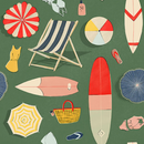 Paintbrush Studio Fabrics Beach Day Green 120-3116 - Sewjersey.com