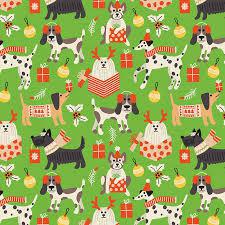 Paintbrush Studio Fabrics Christmas Friends by Maria Vashchuk  Christmas Dogs Green - 12023145 - sewjersey.com