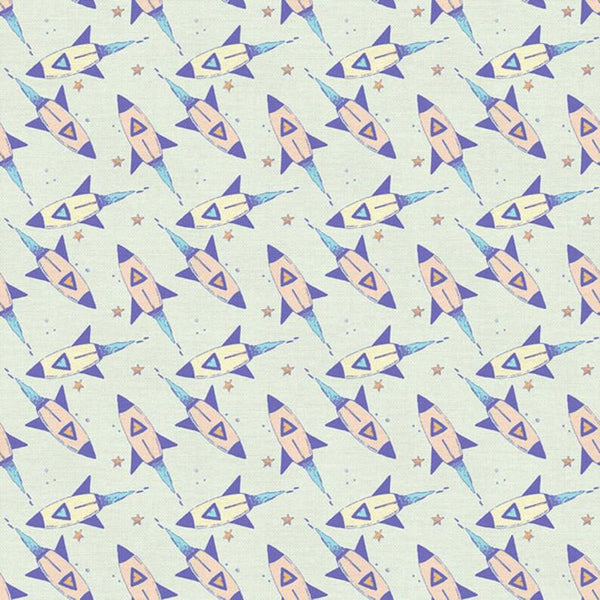 Paintbrush Studio Fabrics Dreamy by Allira Tee - Rockets - 12022586 - sewjersey.com