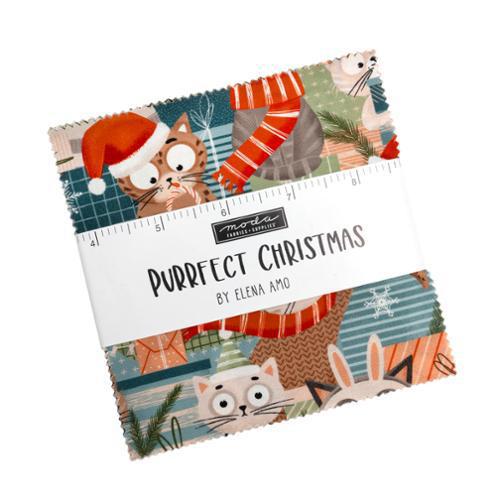 Purrfect Christmas Charm Pack 39040PP Moda Precuts
