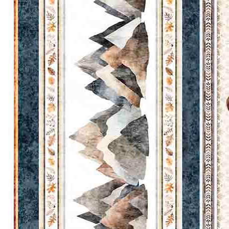 QT Fabrics Bigfoot Border Stripe Multi 30992-X