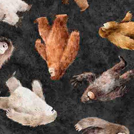 QT Fabrics Bigfoot Toss Charcoal 30993-J