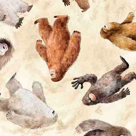 QT Fabrics Bigfoot Toss Cream 30993-E