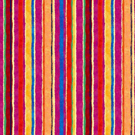 QT Fabrics Delightful Dream Stripe Multi 30514-X - sewjersey.com