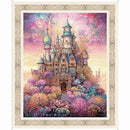 QT Fabrics Enchanted Castle Panel 30758-X - fabric panel of a fantasy castle
