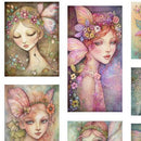 QT Fabrics Enchanted Fairy Portrait Patches White 30760-Z