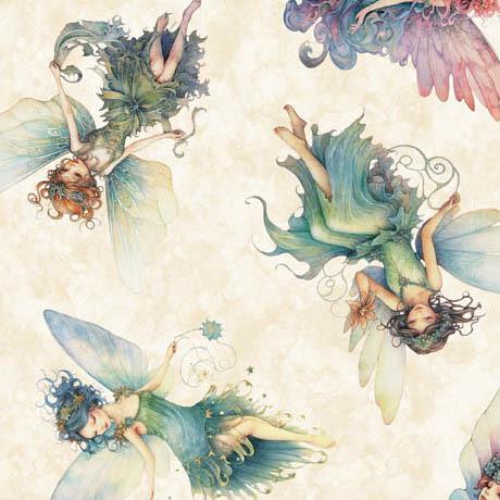 QT Fabrics Enchanted Fairy Toss Cream 30761-E