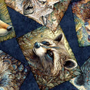 QT Fabrics Enchanted Forest Animal Patchwork Navy - 30466 -N - sewjersey.com