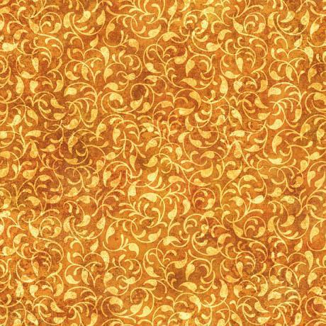 QT Fabrics Enchanted Vine Burnt Orange 30765-O