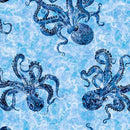QT Fabrics Ocean Blues Octopus Blue 30858-B