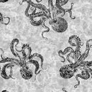 QT Fabrics Ocean Blues Octopus Gray 30858 -K