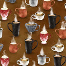 QT Fabrics Perfect Blend Steaming Hot Coffee Brown 30494 -A - sewjersey.com
