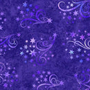 QT fabrics Lil' Wizards Star and Scroll Purple -   30554 -V - sewjersey.com