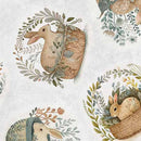 Quilting Treasures Cotton Tails Rabbit & Basket Toss Gray 30080-K - sewjersey.com