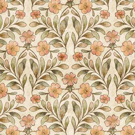 Quilting Treasures Cotton Tails Set Floral Cream 30083-E - sewjersey.com