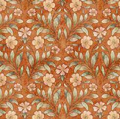 Quilting Treasures Cotton Tails Set Floral Rust 30083-T - sewjersey.com