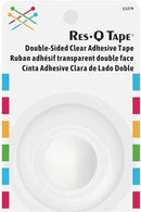 Res-Q Tape double-sided clear adhesive tape in packaging with colorful accents.