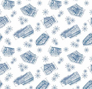 Riley Blake Designs Conservatory by Jill Finley Conservatory Toss Blue C9627 BLUE Clearance Fabric