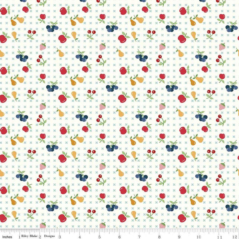 Riley Blake Designs Cook Book by Lori Holt - Fruit Songbird - C11760 SONGBIRD - sewjersey.com