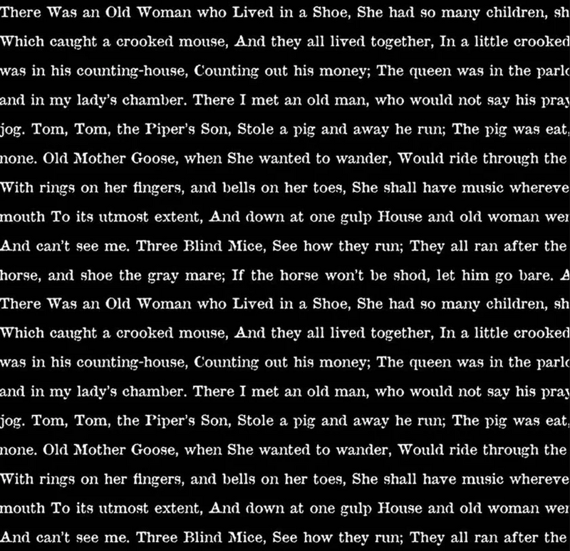 Riley Blake Designs Goose Tales by J. Wecker Frisch Text Black C9400 BLACK 44" wide 100% Cotton Fabric Clearance Fabric