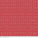 Red fabric with white chevron pattern