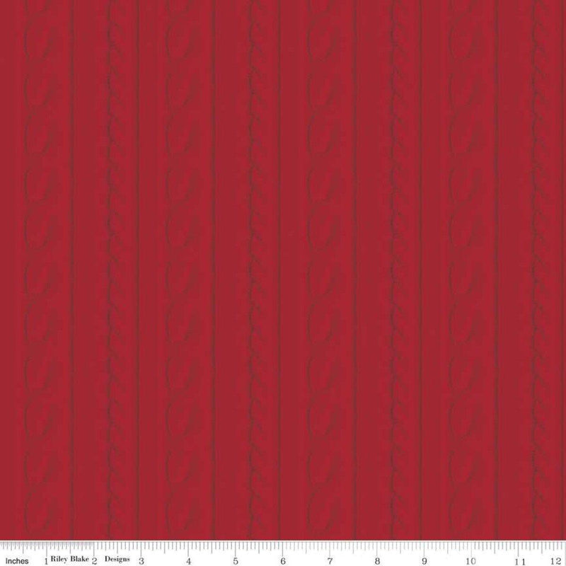 Riley Blake Designs Mr. Rogers' Neighborhood Sweater Stripe Red C11464-RED 43/44" wide 100% Clearance Fabric
