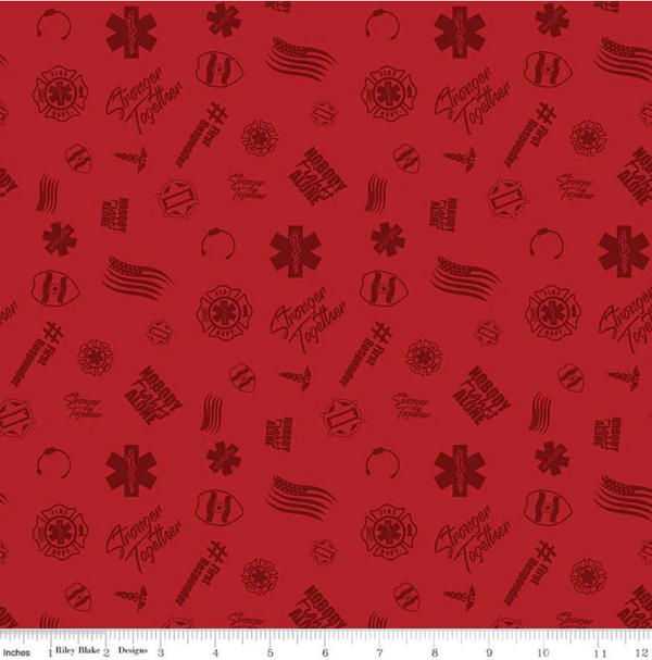 Riley Blake Designs No one Fights Alone - C10421 RED