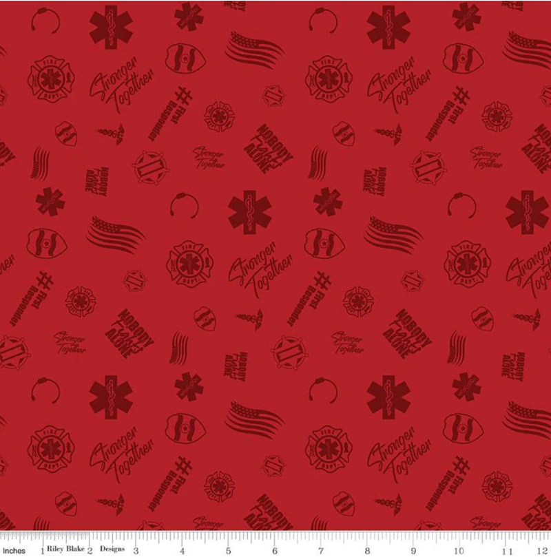 Riley Blake Designs No one Fights Alone - C10421 RED