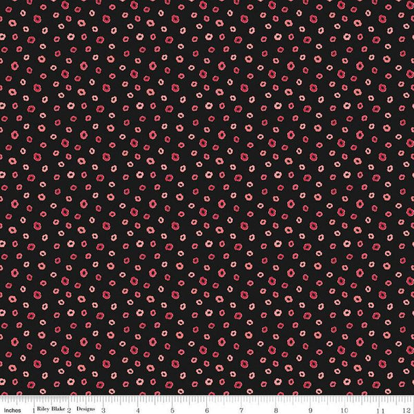 Riley Blake Designs Petals & Pedals by Jill Finley - C11146 BLACK - sewjersey.com