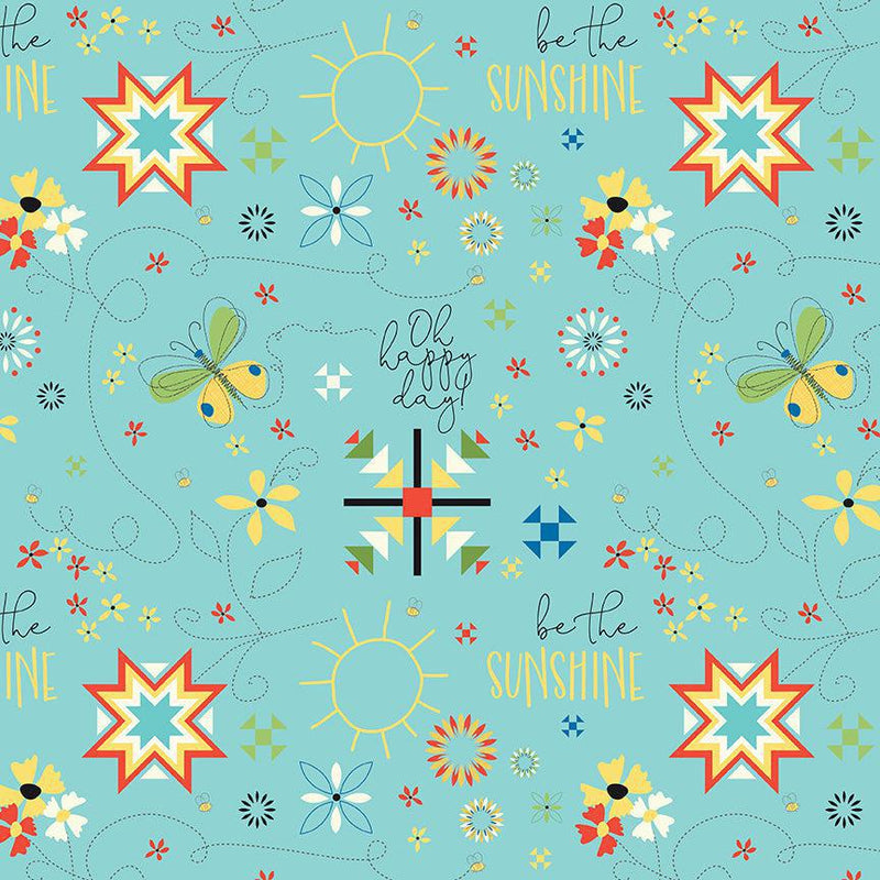 Riley Blake Oh Happy Day! Aqua C10310-AQUA Clearance Fabric