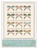 Rows of Bows Quilt Pattern by Kassidy Grace. This is the front of the pattern showing a sample quilt