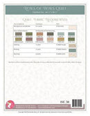 Rows of Bows Quilt Pattern Back showing fabric yardage requirements