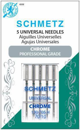 Schmetz Chrome Universal Needle 70/10 5 Pack - Sewjersey.com