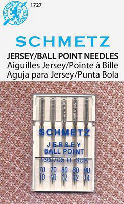 Schmetz Jersey/Ball Point Assortment 70/10, 80/12, 90/14 5 Pack