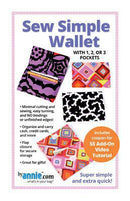 Sew Simple Wallet Pattern By Annie PBA304 Pattern Front