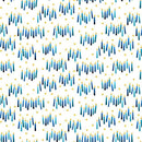 Clusters of blue menorah candles on a white background.