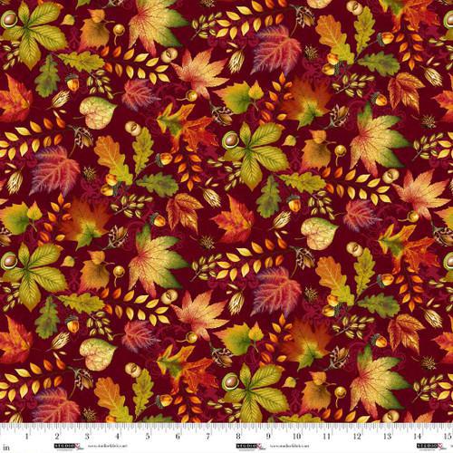 Studio e Autumn Fields by Art Loft Autumn Leaves Burgundy 8369 89
