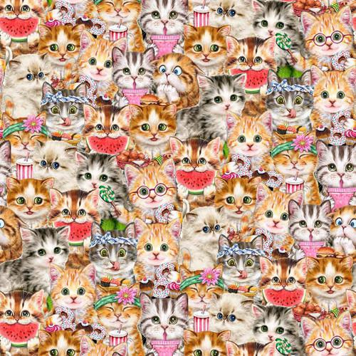 Studio e Instagram Famous by Kayomi Harai Packed Cats Cream 8065-44 Cream - sewjersey.com