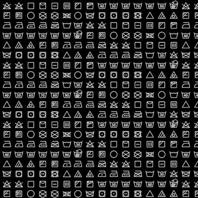 Studio e Laundry Room by Chelsea Designworks - Laundry Symbols Black - 5962 99 - sewjersey.com