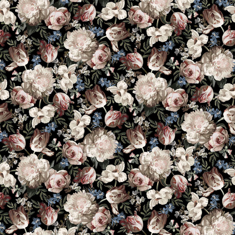 Studio e Midnight Floral 108" by Chelsea DesignWorks Black/Neutral F8168-91 - sewjersey.com