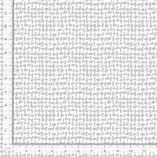Gray fabric pattern with a ruler on the side for scale