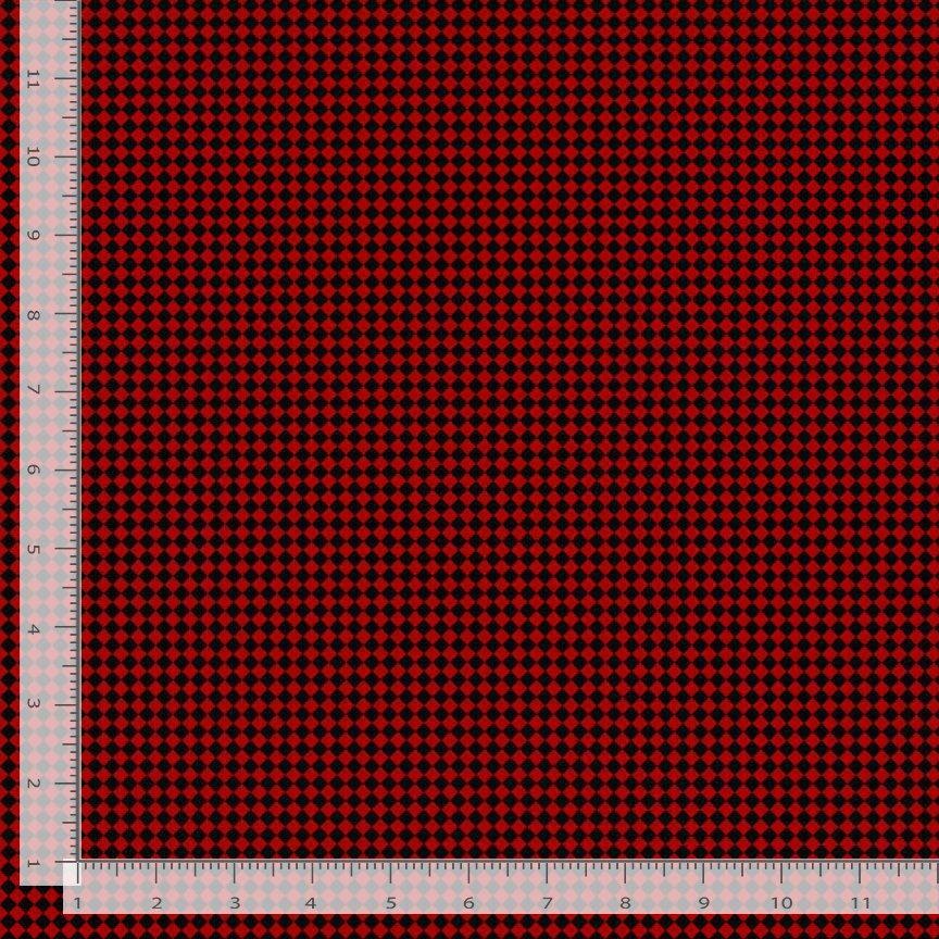Timeless Treasures Down the Rabbit Hole Bias Check Red FUN-CD4234 RED ...