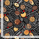 Timeless Treasures Fabric Smart Cookie Text by Gail Cadden GAIL-CD3334  BLACK - sewjersey.com