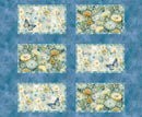 Timeless Treasures Forest Whisper Placemat Panel 36" PANEL-CD3769 WHISPER - a 36" cotton fabric panel that can make 6 placemats featuring butterflies and florals in a watercolor style