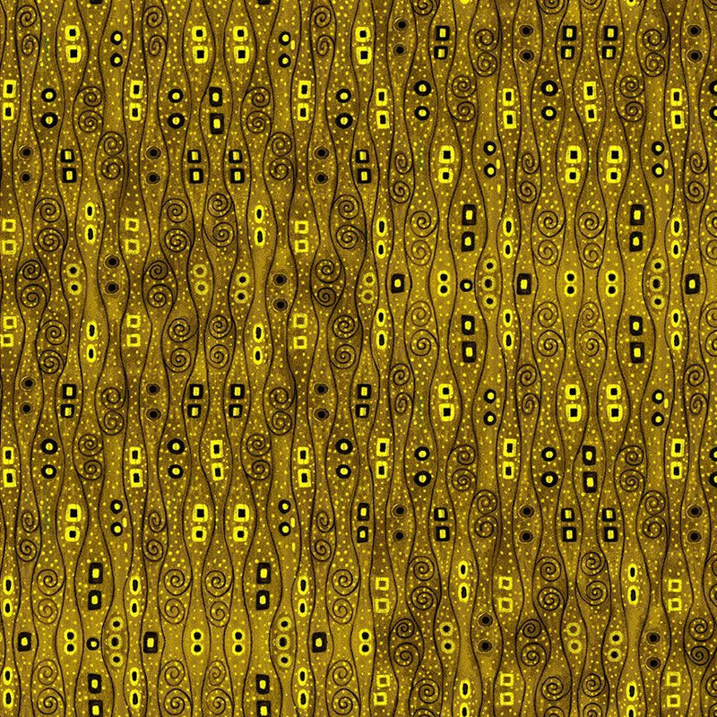 Timeless Treasures Gilded Plume by Chong-a Hwang Abstract Bejeweled Stripes Brown CLEO-CM1886  BROWN