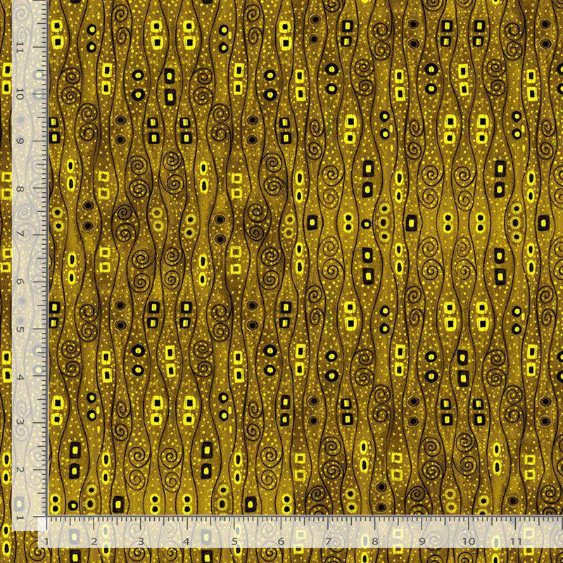 Timeless Treasures Gilded Plume by Chong-a Hwang Abstract Bejeweled Stripes Brown CLEO-CM1886  BROWN ruler - sewjersey.com