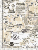 Timeless Treasures Map of Route 66 Natural MAP-CD7529 NATURAL