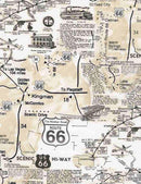 Timeless Treasures Map of Route 66 Natural MAP-CD7529 NATURAL